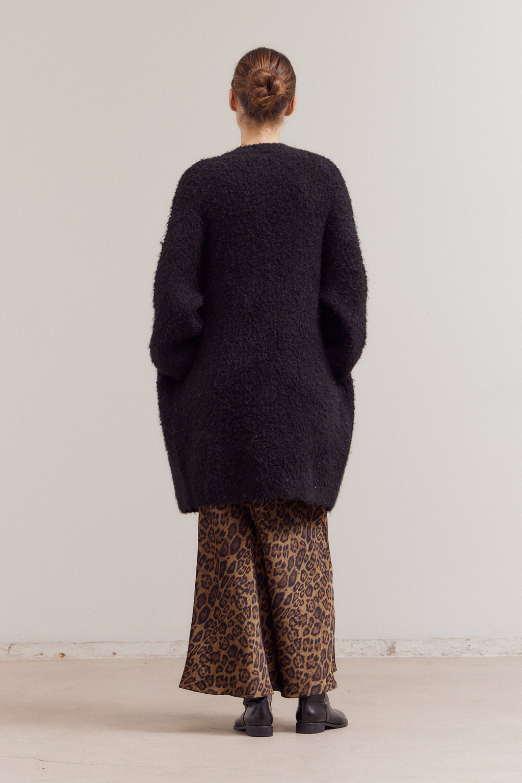 Curly Yarn Long Cardigan