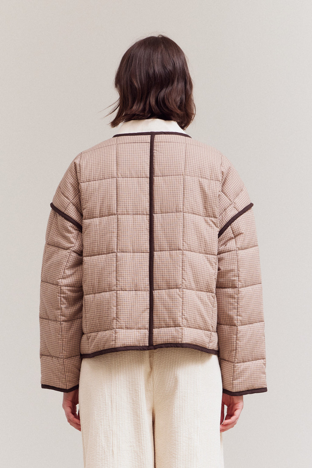 Pin Grid Quilted Jacket