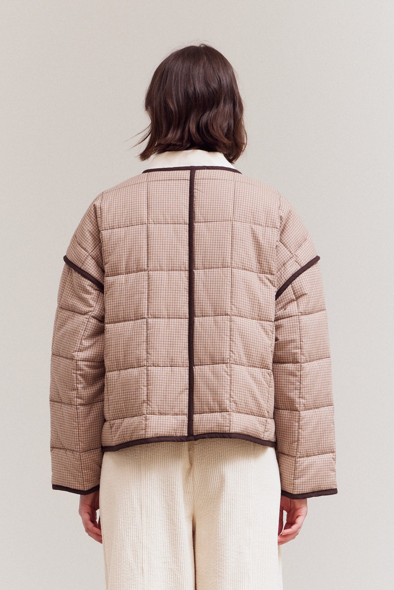 Pin Grid Quilted Jacket