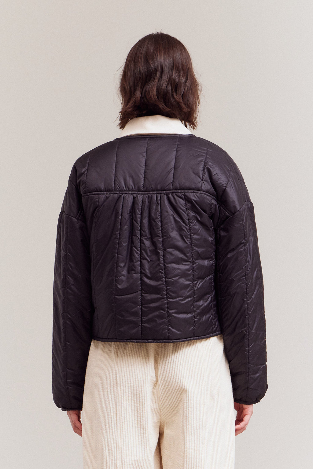 Front Tie Quilting Jacket