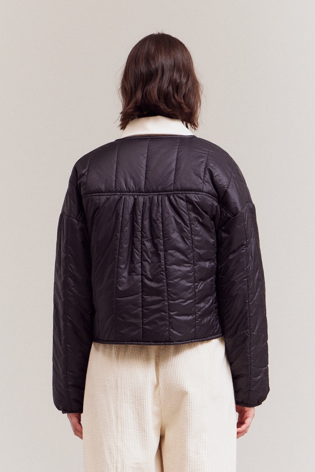 Front Tie Quilting Jacket