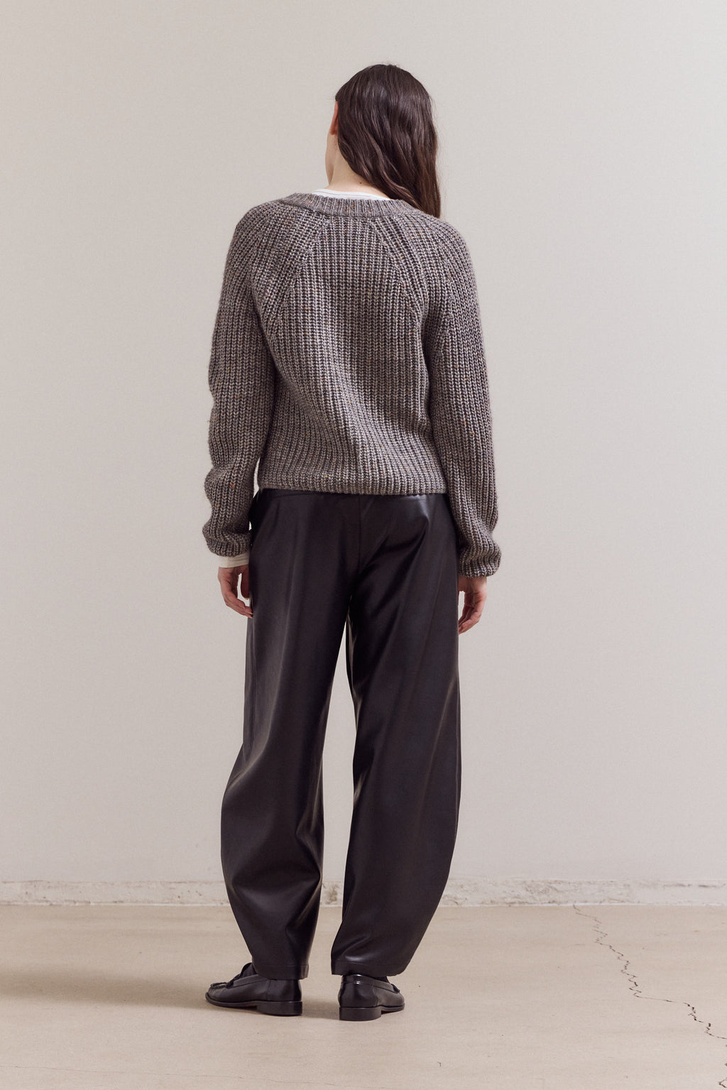 Opened Neck Button Cardigan