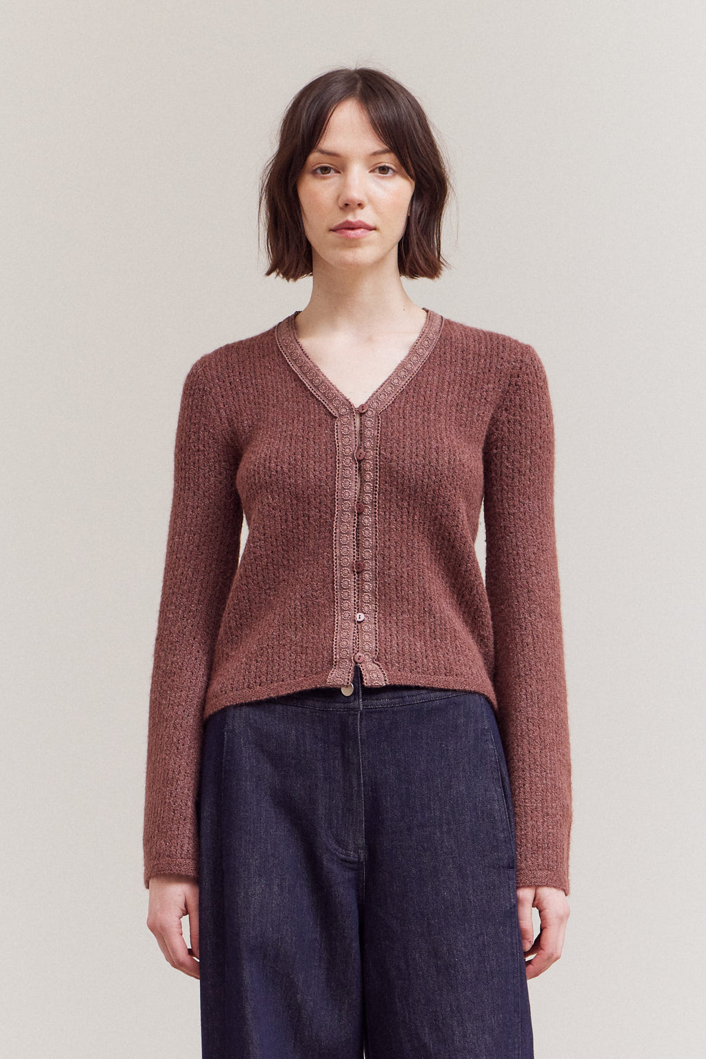 Lace Trim Detailed Cardigan