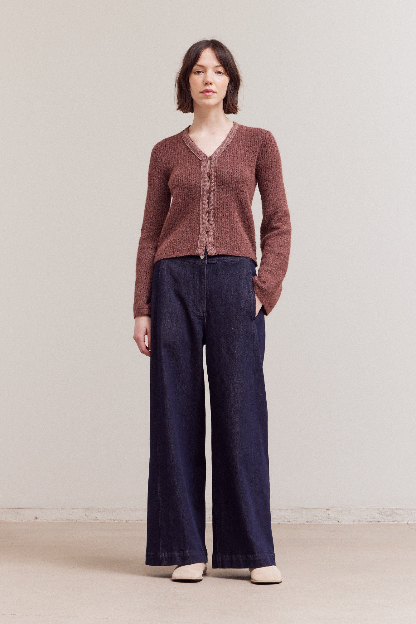 Lace Trim Detailed Cardigan