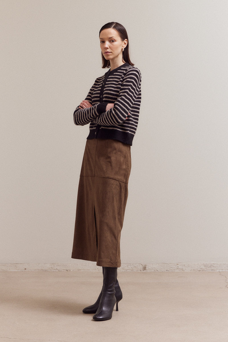 Striped Button Up Cardigan