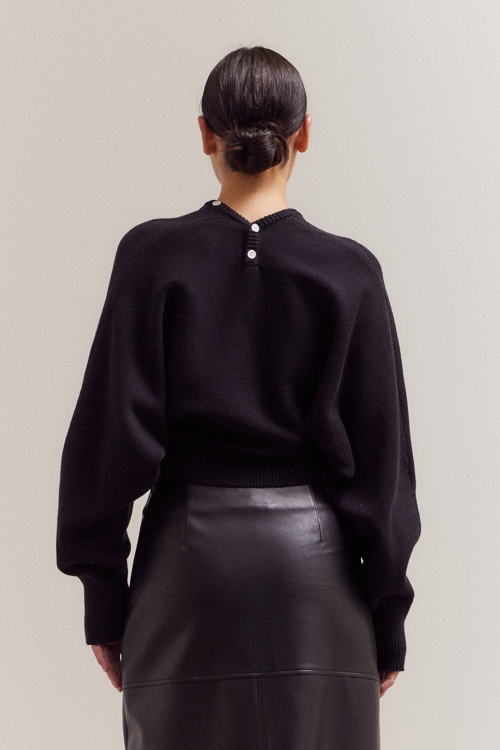 Button Up To Neck Long Sleeves Cardigan