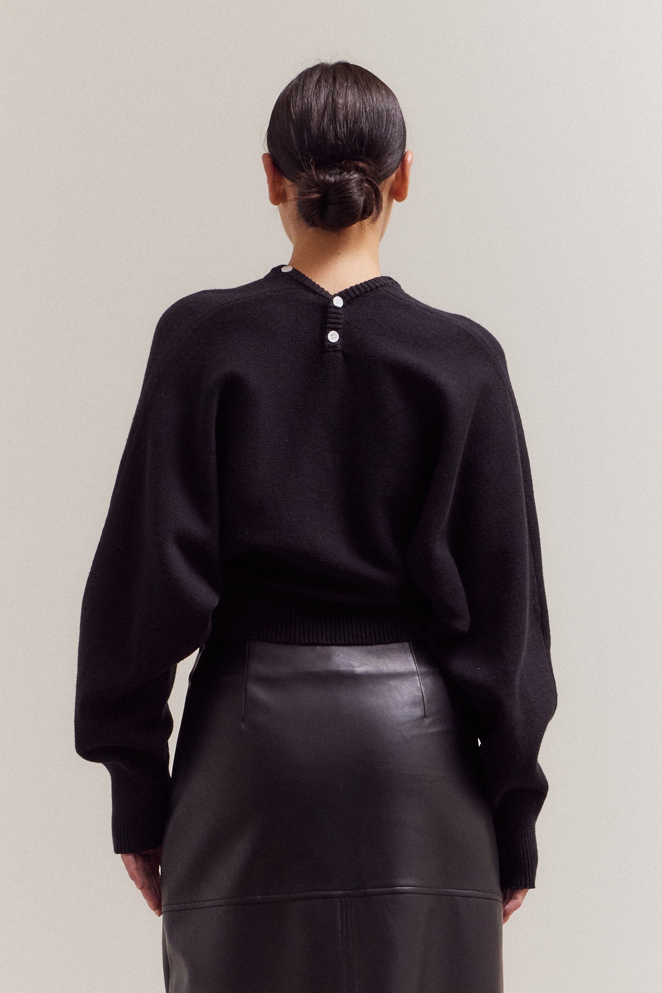 Button Up To Neck Long Sleeves Cardigan