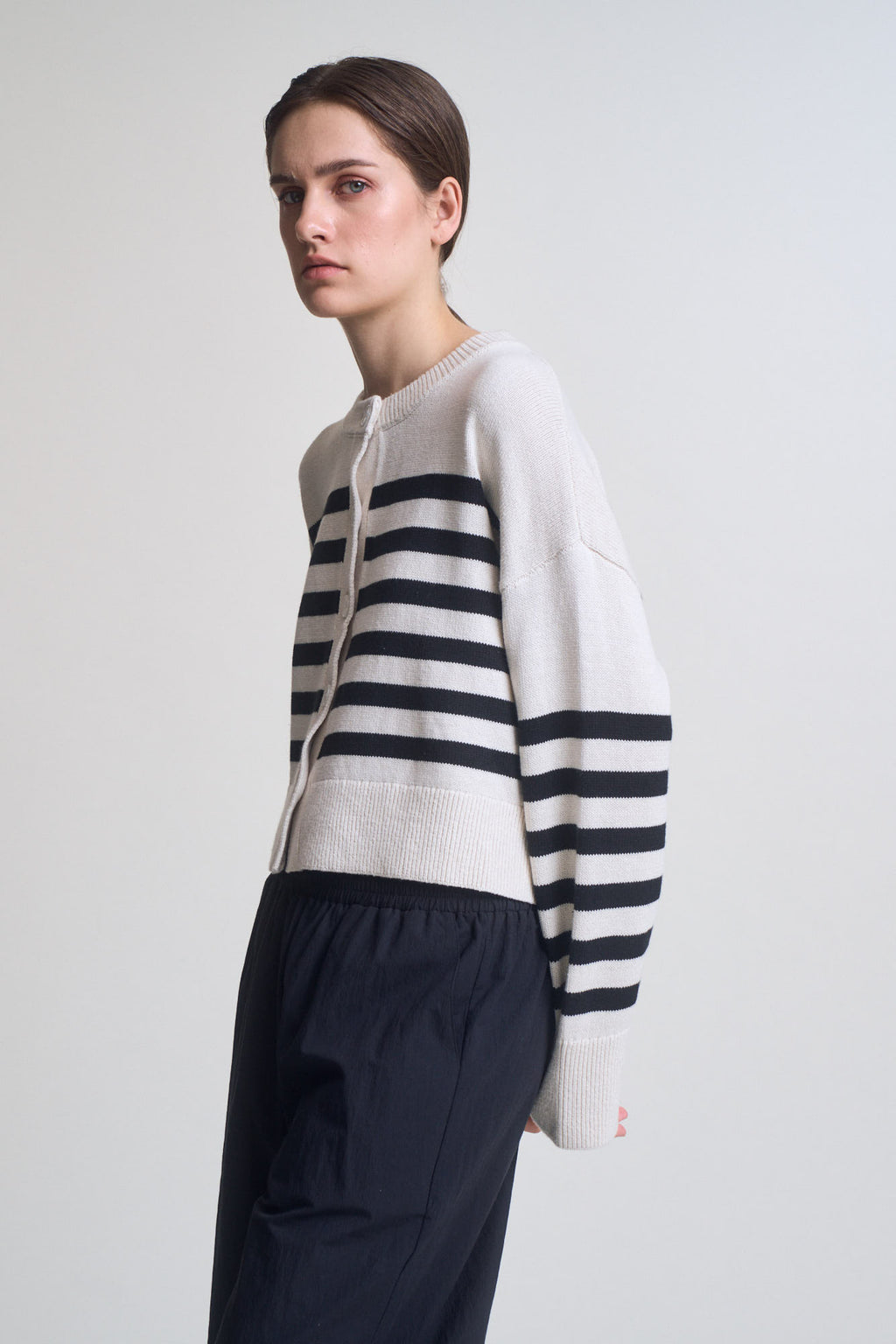 Cotton Stripe Cardigan