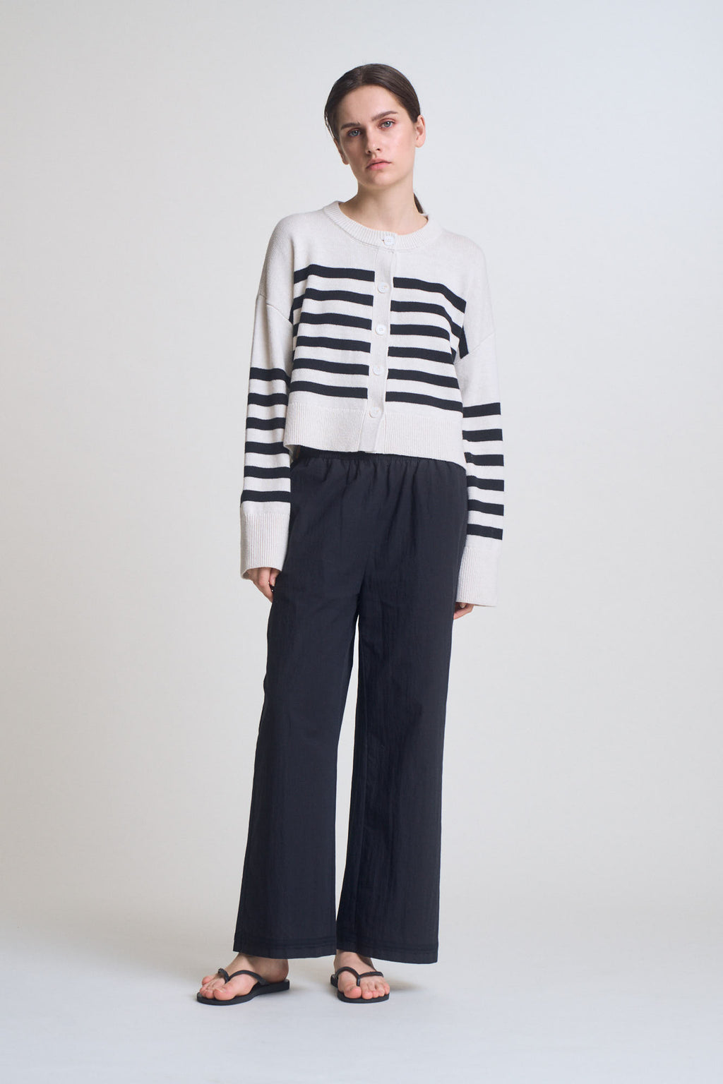 Cotton Stripe Cardigan