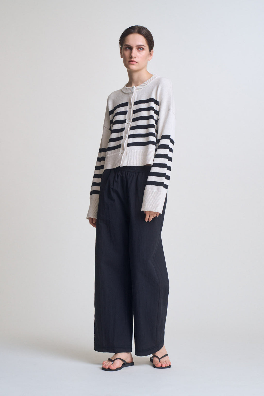 Cotton Stripe Cardigan